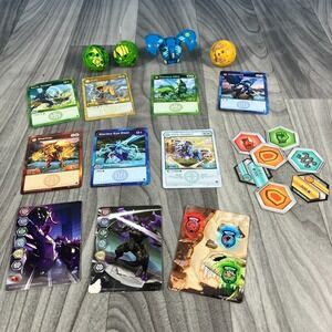 Bakugan Lot 3 Bakugan Balls + Cards + BakuCores Tokens Bundle Spin Master